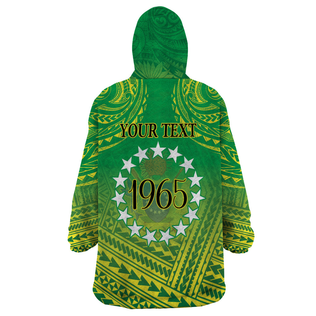 Cook Islands Constitution Day Wearable Blanket Hoodie Kuki Airani Since 1965