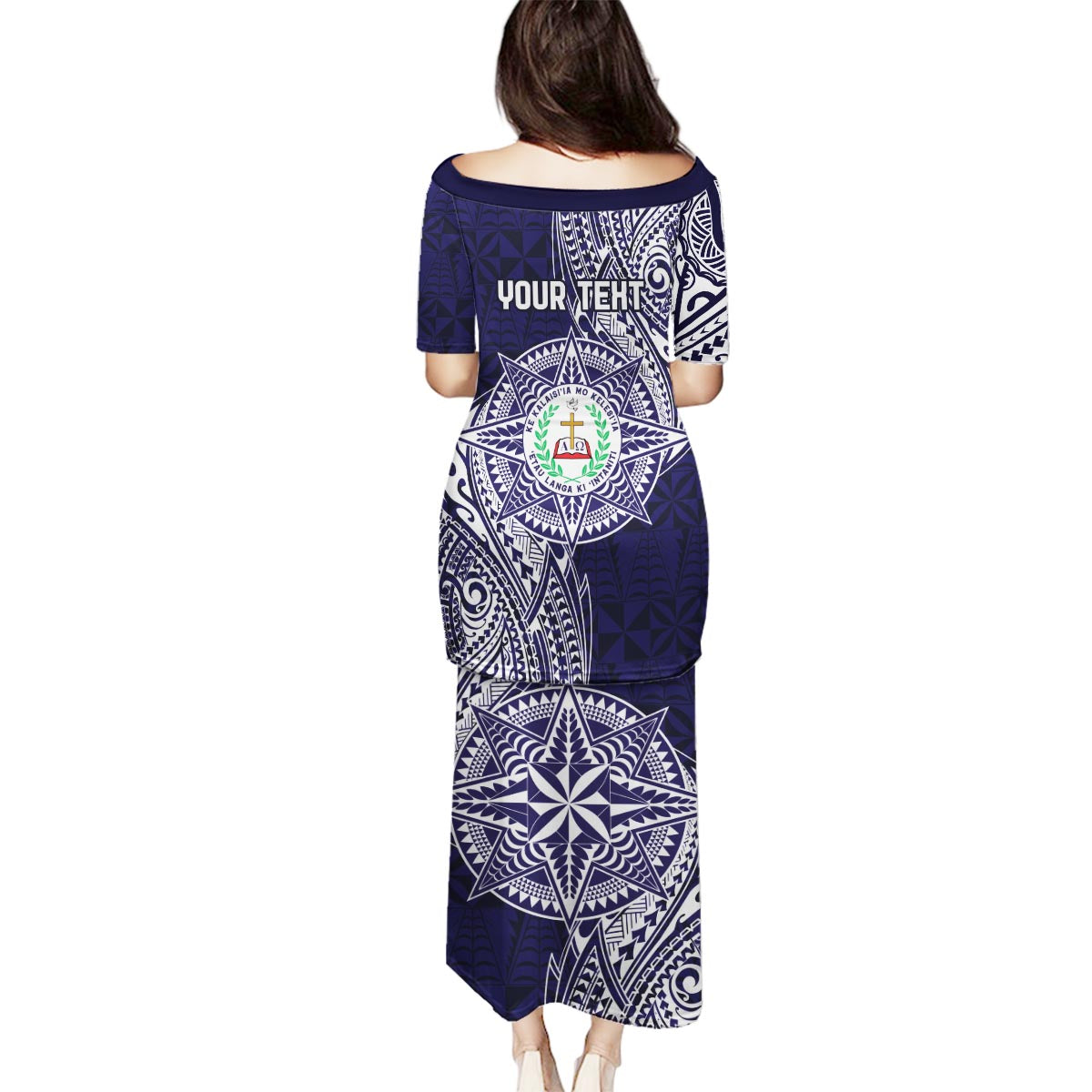 Personalised Tonga Sia'atoutai Theological College Family Matching Puletasi and Hawaiian Shirt Since 1948 Special Kupesi Pattern LT9 - Polynesian Pride