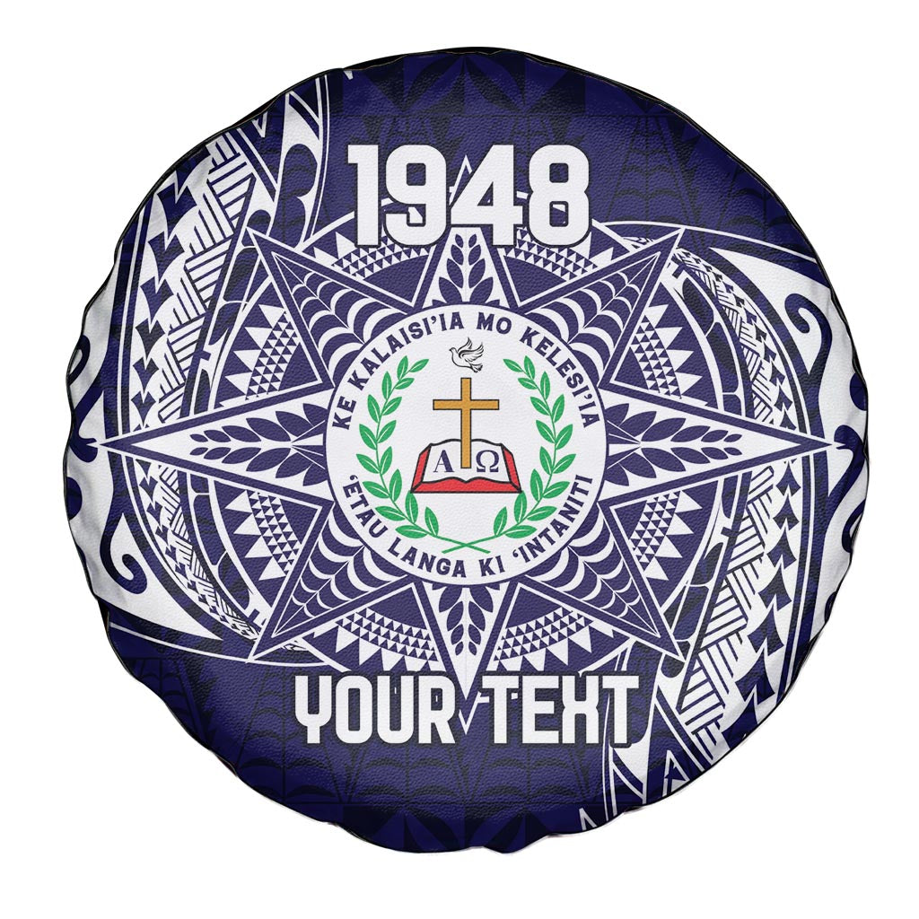 Personalised Tonga Sia'atoutai Theological College Spare Tire Cover Since 1948 Special Kupesi Pattern