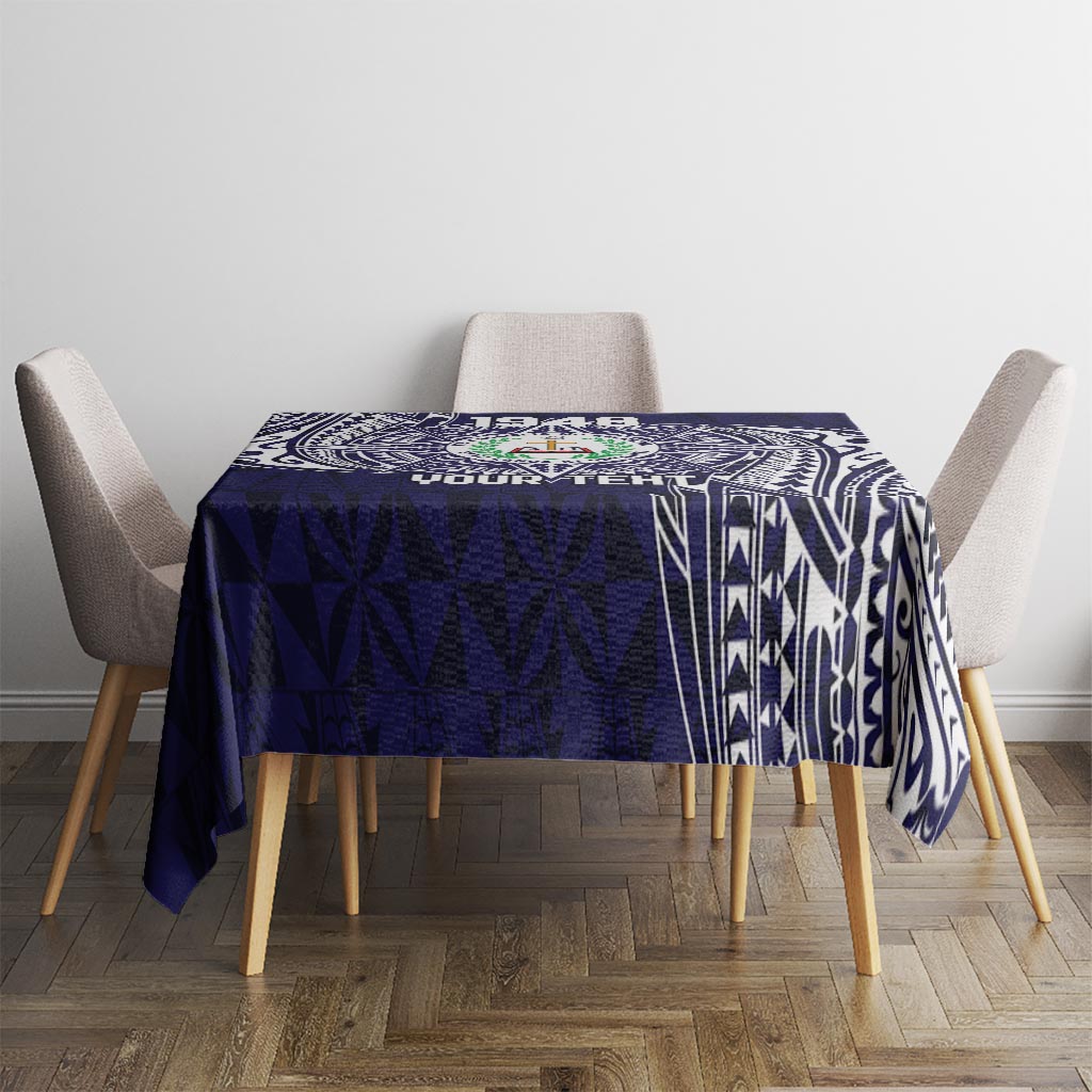 Personalised Tonga Sia'atoutai Theological College Tablecloth Since 1948 Special Kupesi Pattern