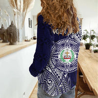 Personalised Tonga Sia'atoutai Theological College Women Casual Shirt Since 1948 Special Kupesi Pattern LT9 - Polynesian Pride