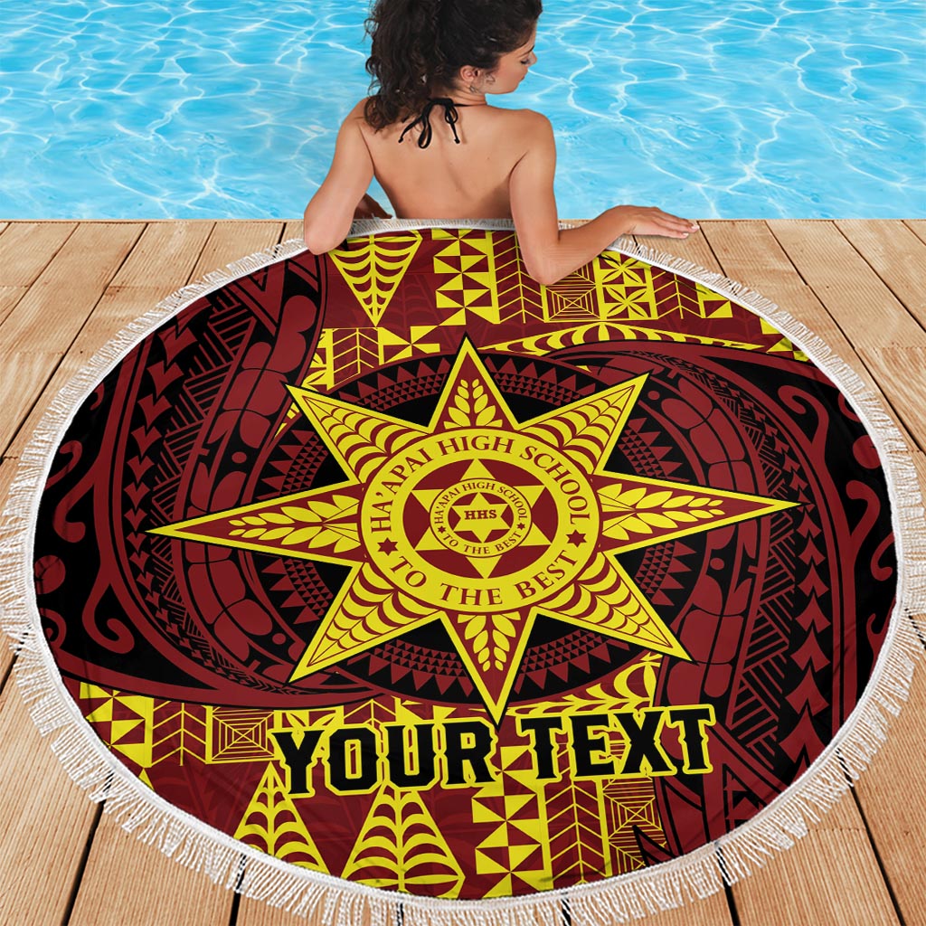 Personalised Tonga Haapai High School Beach Blanket Special Kupesi Pattern