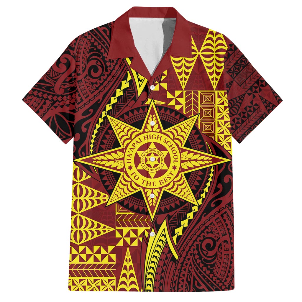 Personalised Tonga Haapai High School Family Matching Summer Maxi Dress and Hawaiian Shirt Special Kupesi Pattern