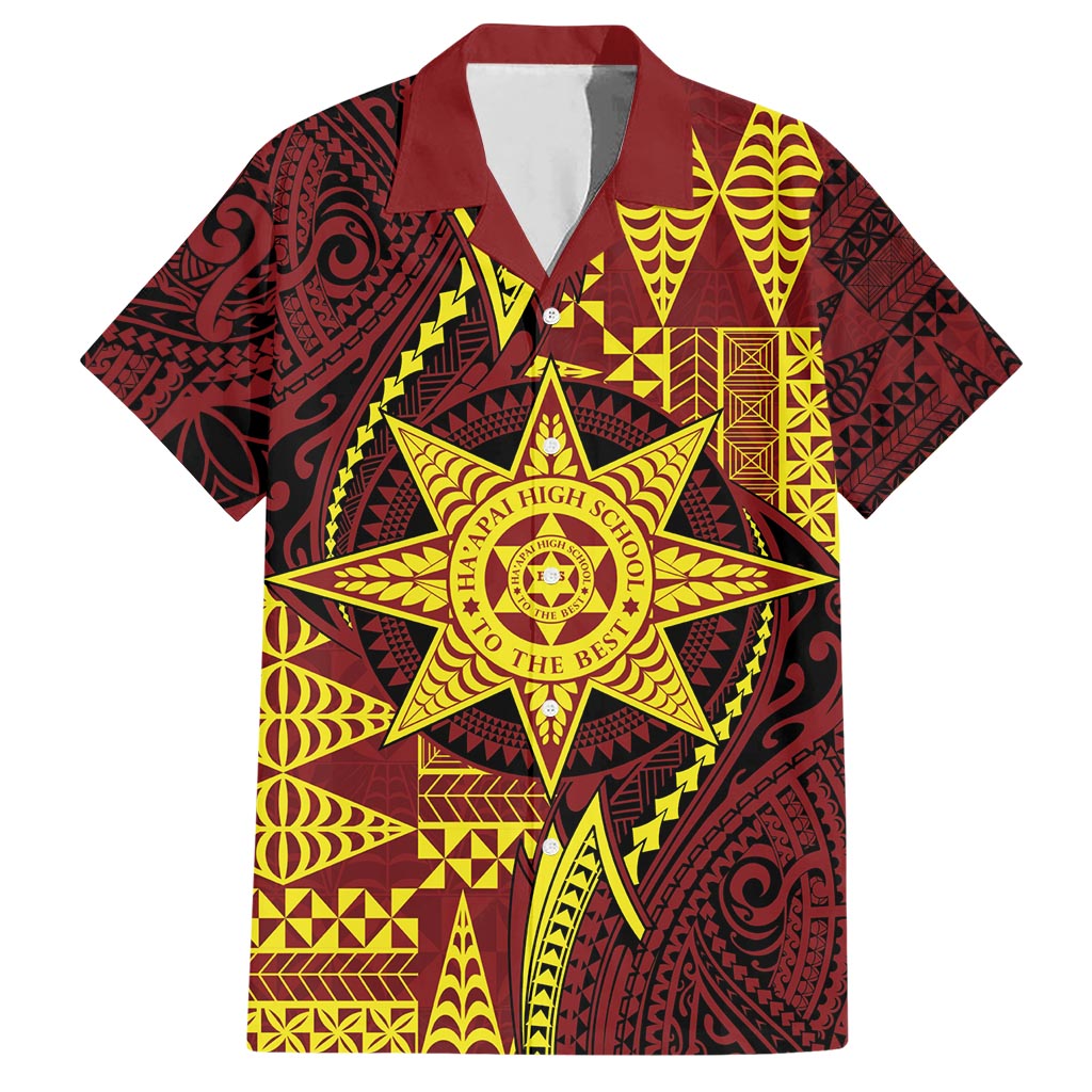 Personalised Tonga Haapai High School Hawaiian Shirt Special Kupesi Pattern