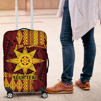 Personalised Tonga Haapai High School Luggage Cover Special Kupesi Pattern LT9 Gold - Polynesian Pride