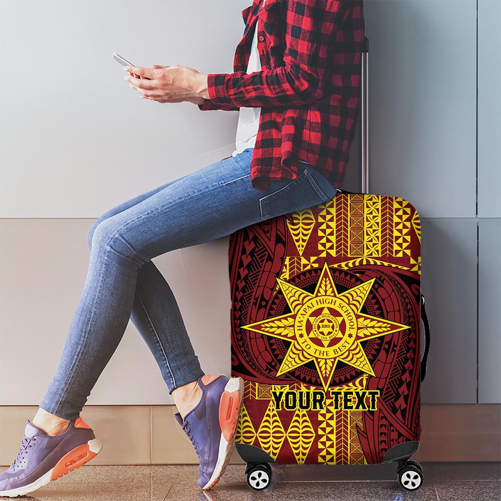 Personalised Tonga Haapai High School Luggage Cover Special Kupesi Pattern LT9 - Polynesian Pride