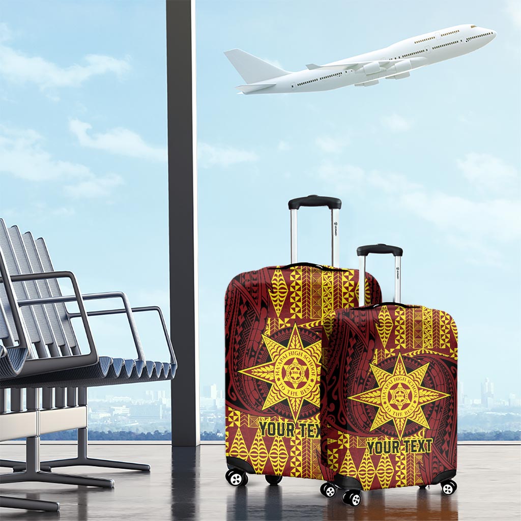 Personalised Tonga Haapai High School Luggage Cover Special Kupesi Pattern LT9 - Polynesian Pride