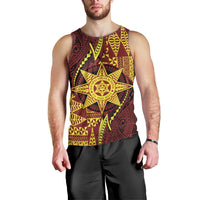 Personalised Tonga Haapai High School Men Tank Top Special Kupesi Pattern