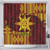 Personalised Tonga Haapai High School Shower Curtain Special Kupesi Pattern