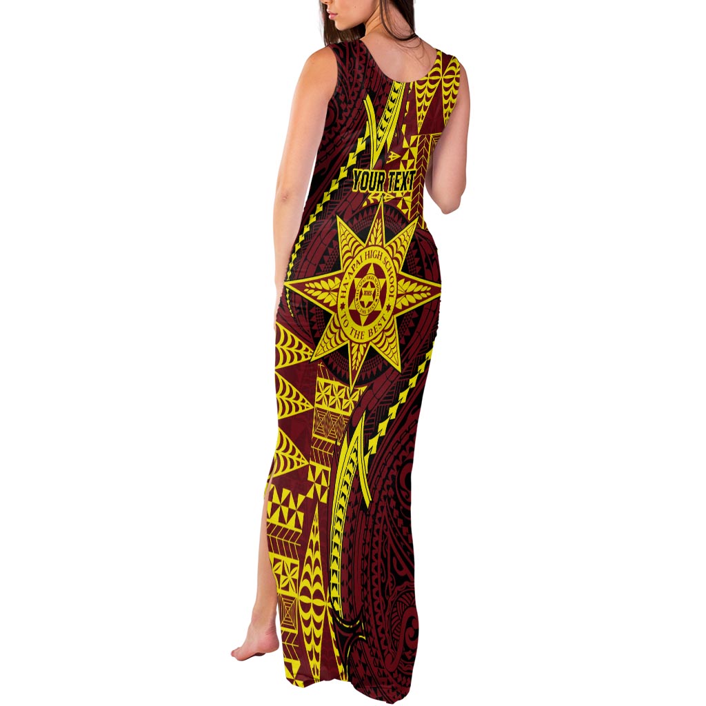 Personalised Tonga Haapai High School Tank Maxi Dress Special Kupesi Pattern
