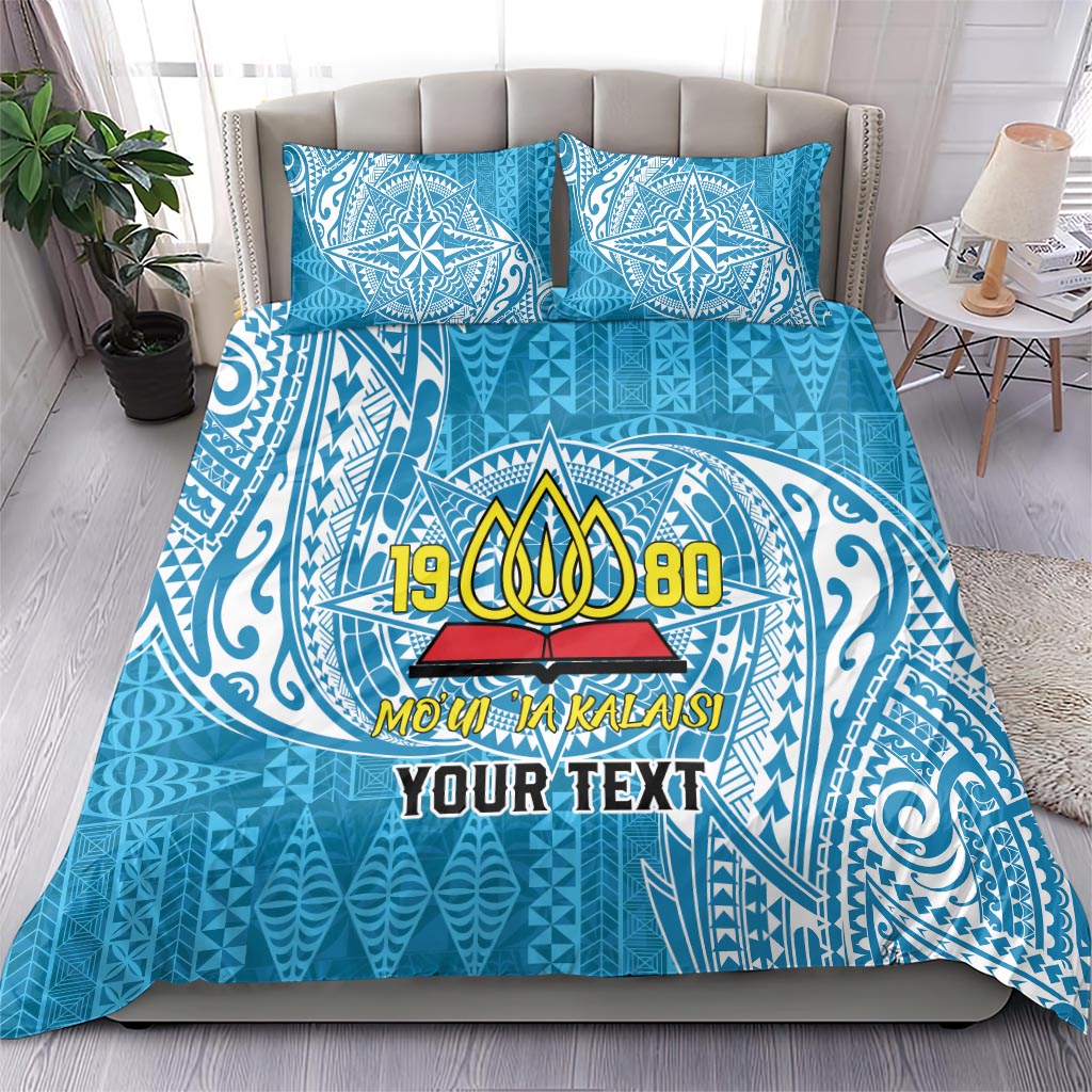 Personalised Tonga Lavengamalie College Bedding Set Since 1980 Special Kupesi Pattern