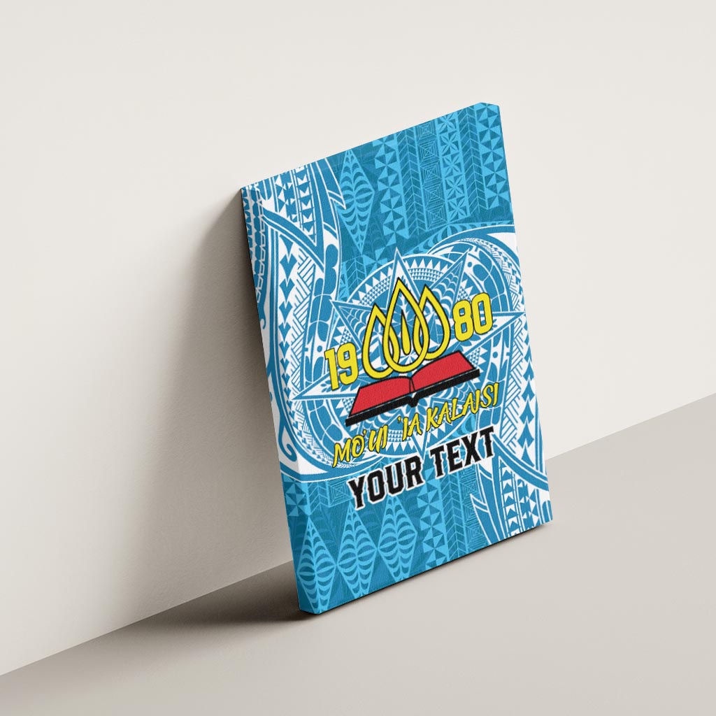 Personalised Tonga Lavengamalie College Canvas Wall Art Since 1980 Special Kupesi Pattern
