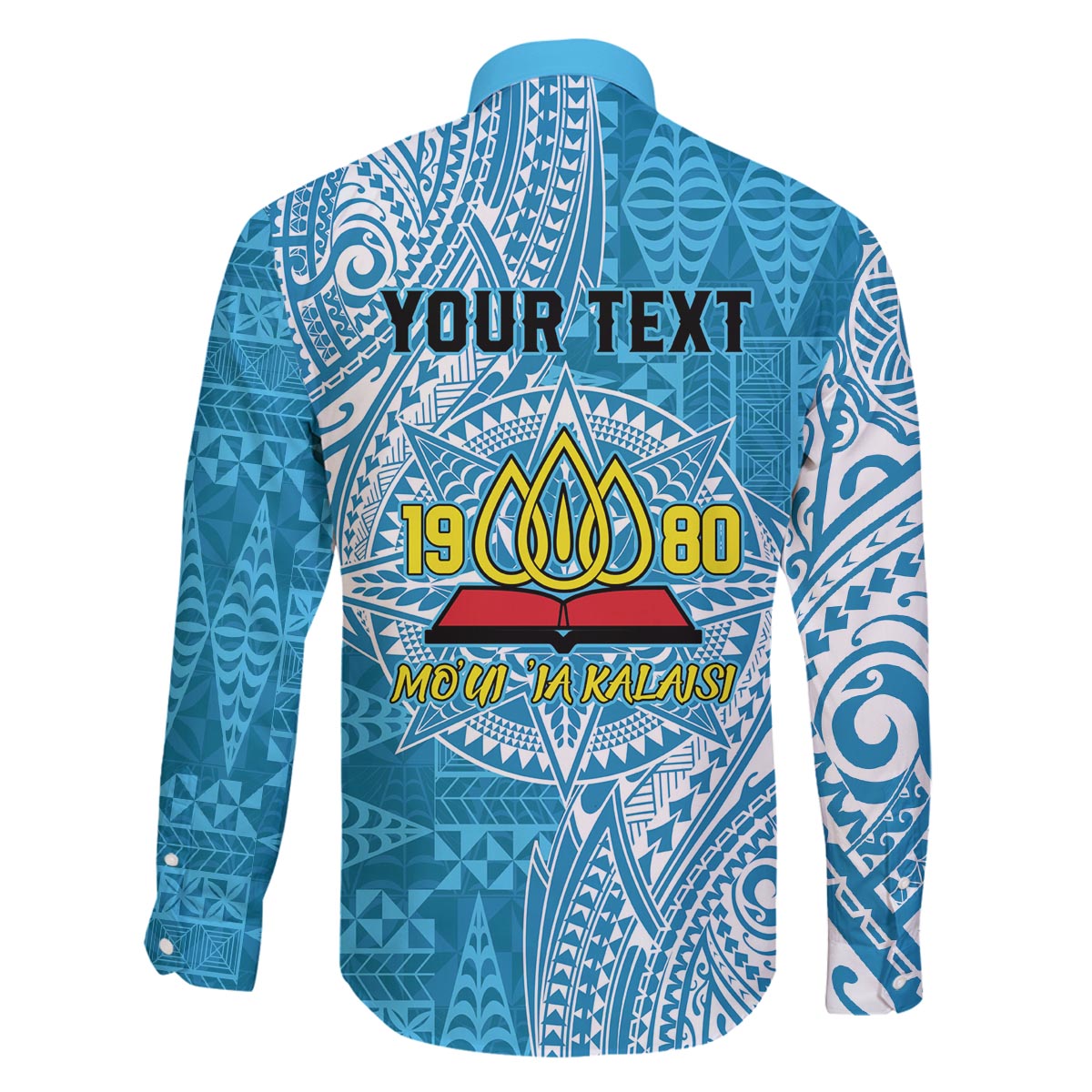 Personalised Tonga Lavengamalie College Family Matching Off The Shoulder Long Sleeve Dress and Hawaiian Shirt Since 1980 Special Kupesi Pattern