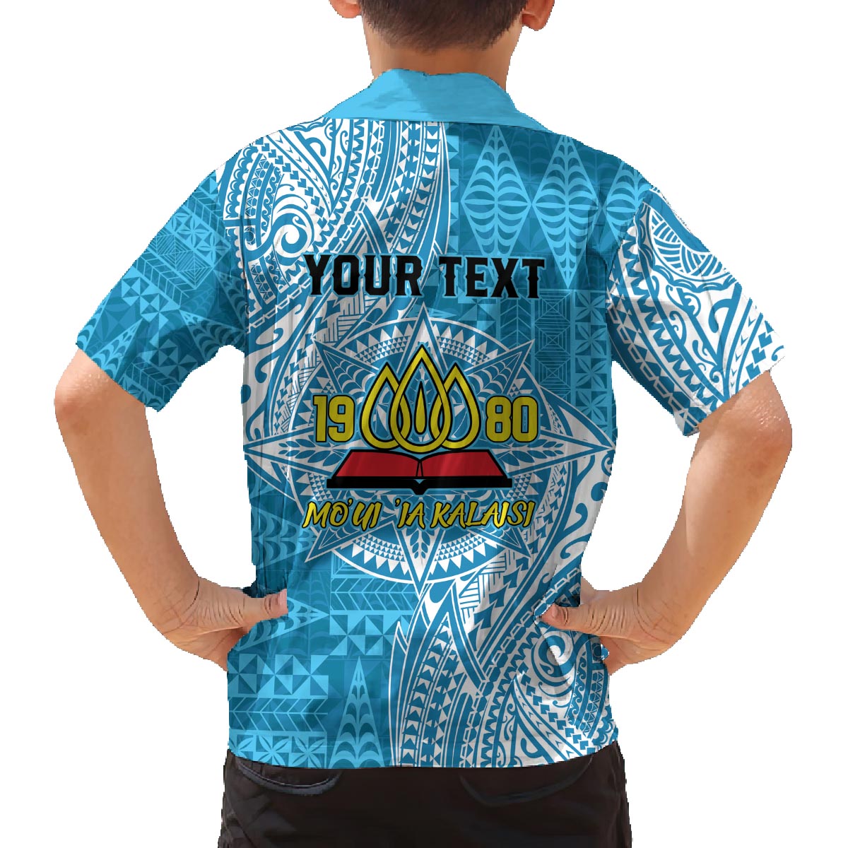 Personalised Tonga Lavengamalie College Family Matching Puletasi and Hawaiian Shirt Since 1980 Special Kupesi Pattern LT9 - Polynesian Pride