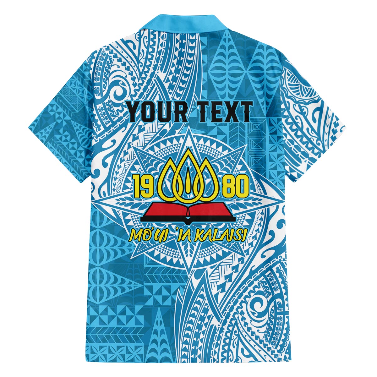 Personalised Tonga Lavengamalie College Family Matching Puletasi and Hawaiian Shirt Since 1980 Special Kupesi Pattern LT9 - Polynesian Pride