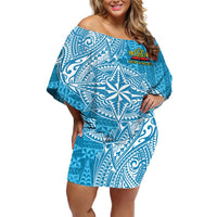 Personalised Tonga Lavengamalie College Off Shoulder Short Dress Since 1980 Special Kupesi Pattern