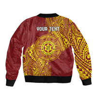 Personalised Tonga Niuatoputapu High School Bomber Jacket Special Kupesi Pattern