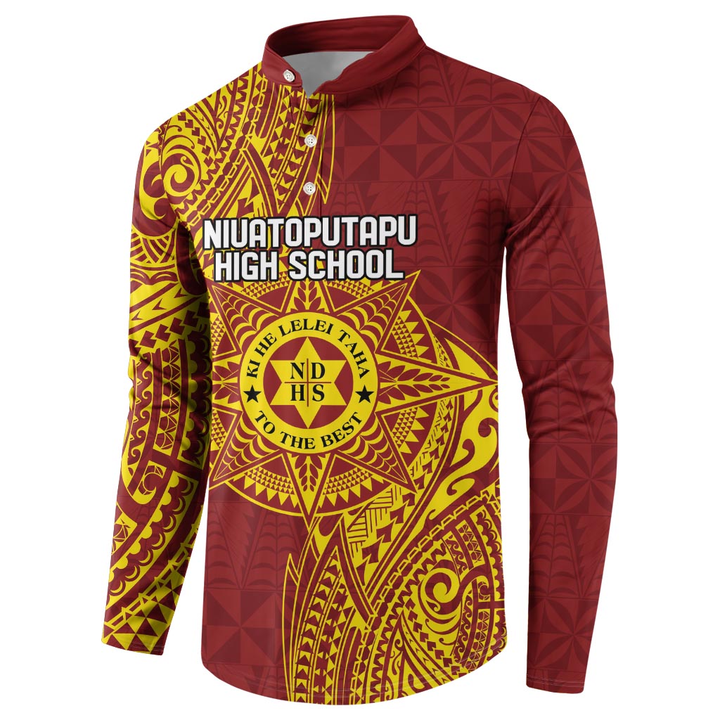 Personalised Tonga Niuatoputapu High School Button Sweatshirt Special Kupesi Pattern