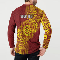 Personalised Tonga Niuatoputapu High School Button Sweatshirt Special Kupesi Pattern