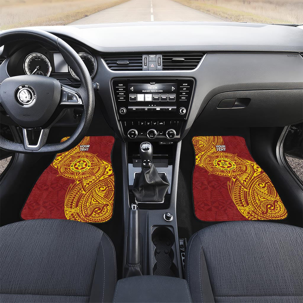 Personalised Tonga Niuatoputapu High School Car Mats Special Kupesi Pattern