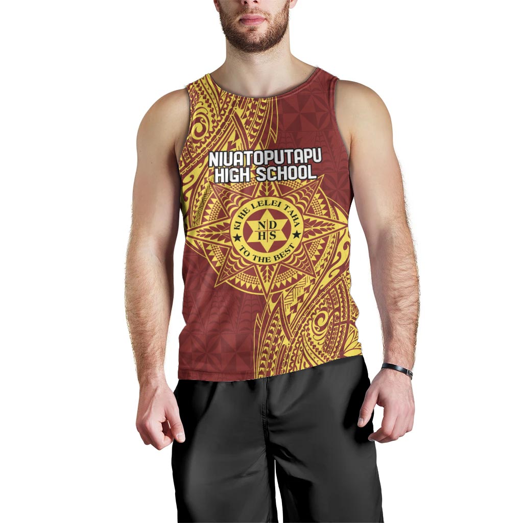 Personalised Tonga Niuatoputapu High School Men Tank Top Special Kupesi Pattern