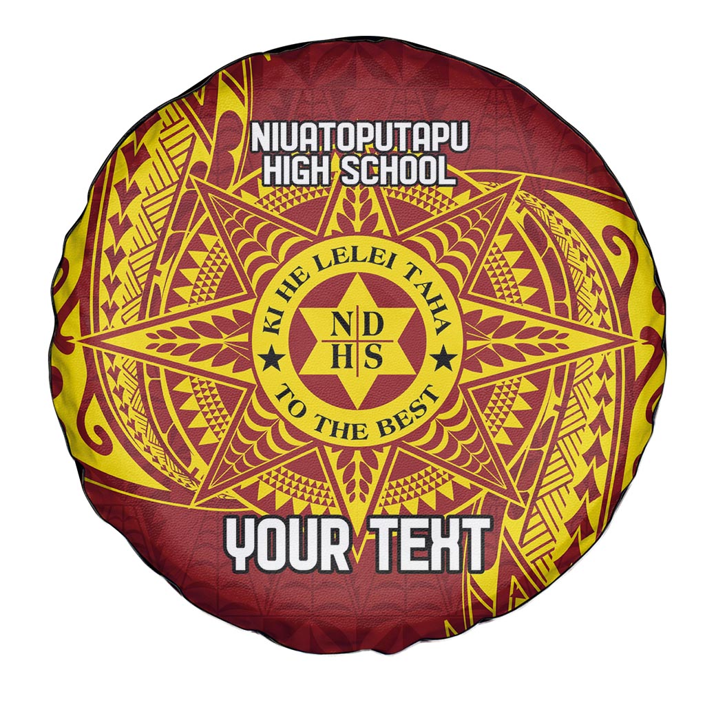 Personalised Tonga Niuatoputapu High School Spare Tire Cover Special Kupesi Pattern