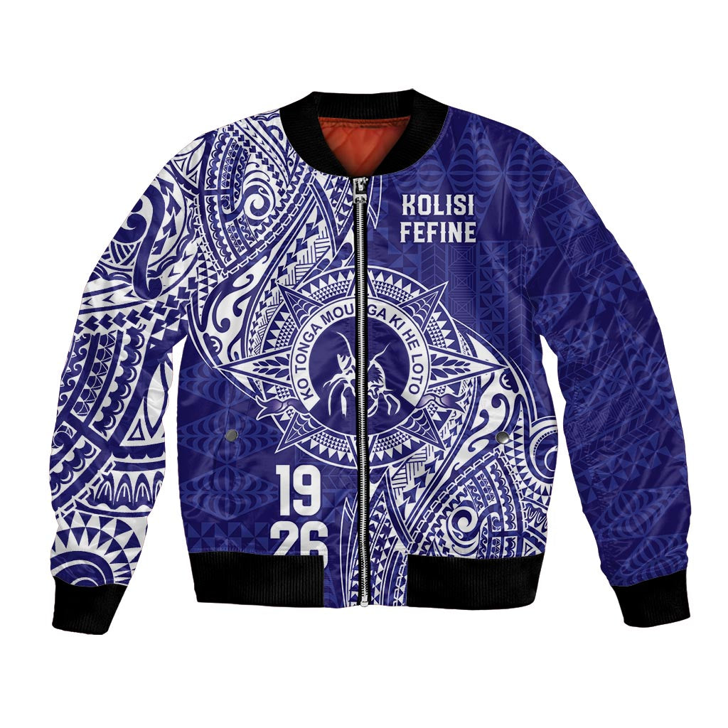 Personalised Tonga Queen Salote College Bomber Jacket Kolisi Fefine 1926 Special Kupesi Pattern