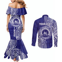 Personalised Tonga Queen Salote College Couples Matching Mermaid Dress and Long Sleeve Button Shirt Kolisi Fefine 1926 Special Kupesi Pattern