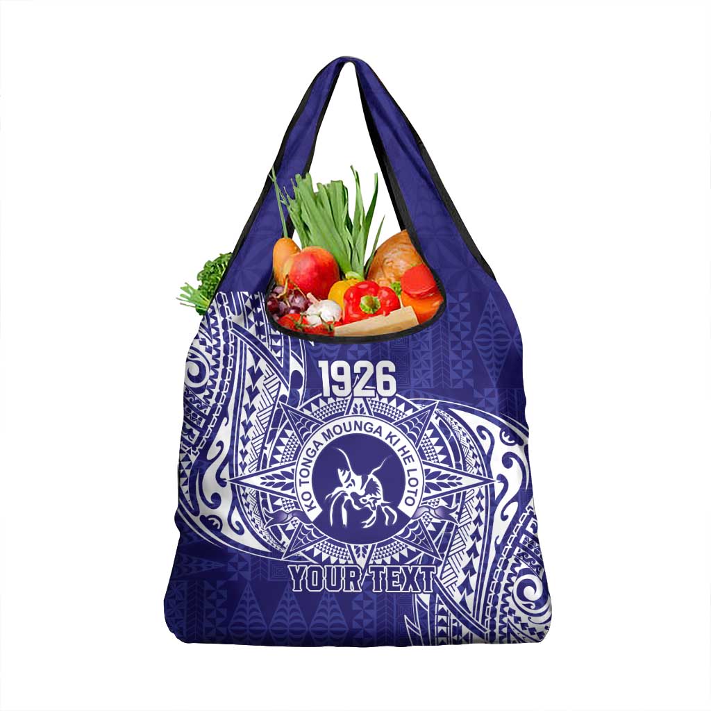 Personalised Tonga Queen Salote College Grocery Bag Kolisi Fefine 1926 Special Kupesi Pattern