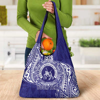 Personalised Tonga Queen Salote College Grocery Bag Kolisi Fefine 1926 Special Kupesi Pattern