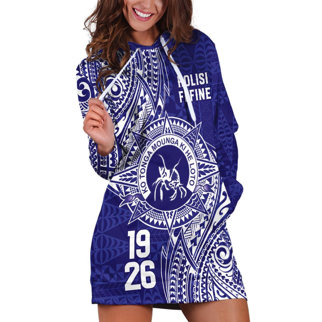 Personalised Tonga Queen Salote College Hoodie Dress Kolisi Fefine 1926 Special Kupesi Pattern