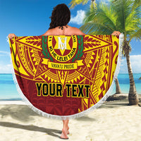 Personalised Tonga Vava'u High School Beach Blanket Since 1985 Special Kupesi Pattern