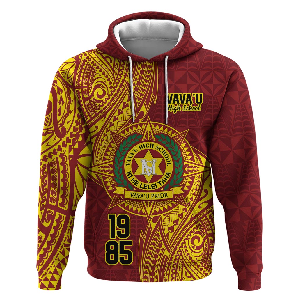 Personalised Tonga Vava'u High School Hoodie Since 1985 Special Kupesi Pattern