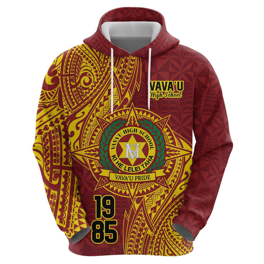 Personalised Tonga Vava'u High School Hoodie Since 1985 Special Kupesi Pattern