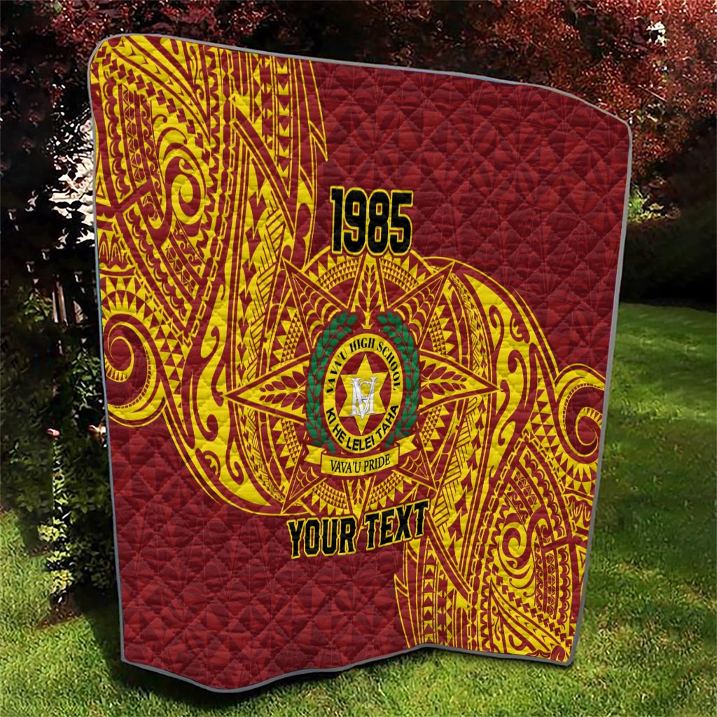 Personalised Tonga Vava'u High School Quilt Since 1985 Special Kupesi Pattern