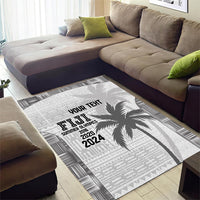 Custom Fiji Rugby Area Rug History Champions World Cup 7s - White