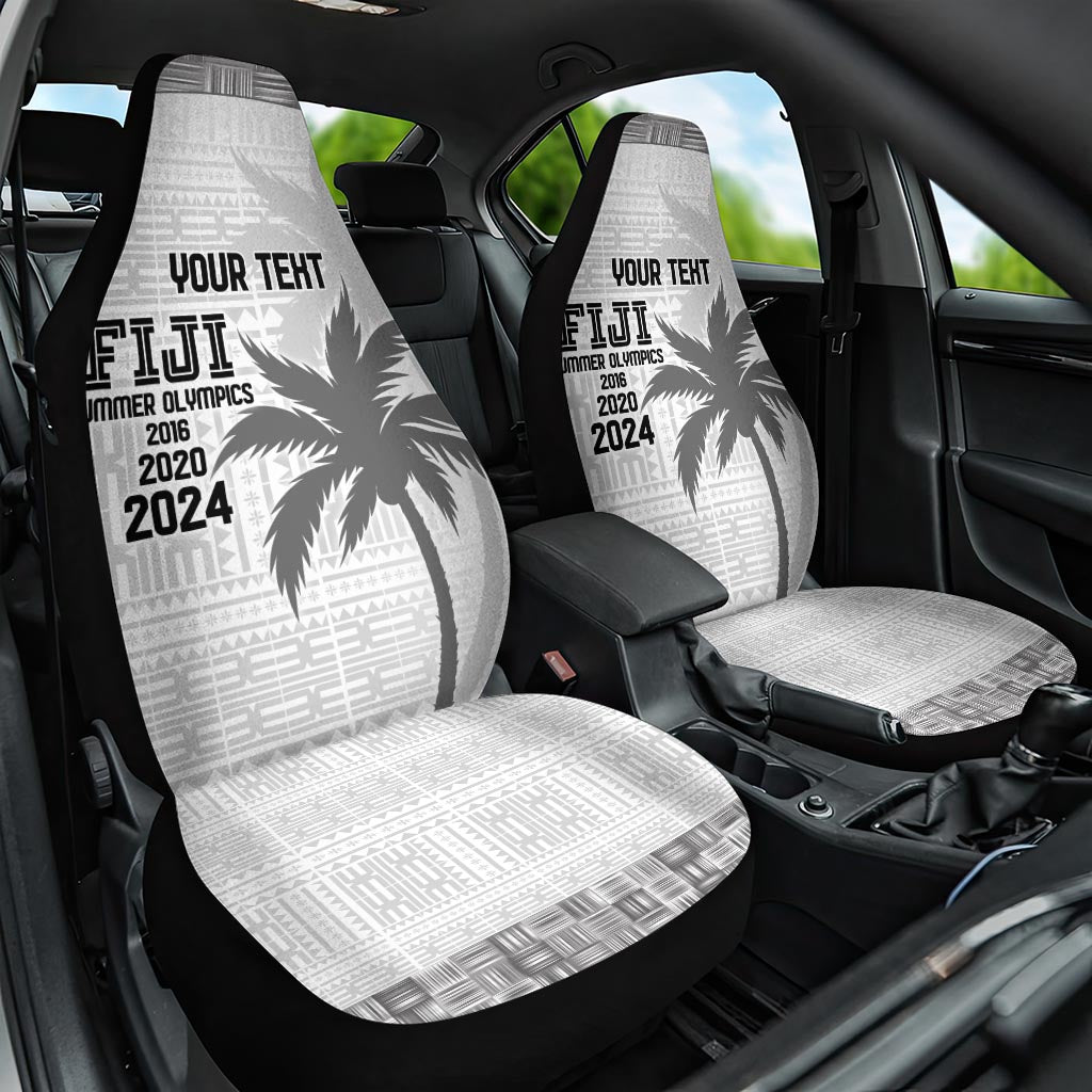 Custom Fiji Rugby Car Seat Cover History Champions World Cup 7s - White