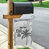 Custom Fiji Rugby Garden Flag History Champions World Cup 7s - White