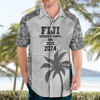 Custom Fiji Rugby Hawaiian Shirt History Champions World Cup 7s - White LT9 - Polynesian Pride