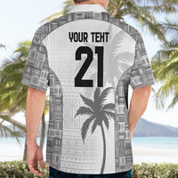 Custom Fiji Rugby Hawaiian Shirt History Champions World Cup 7s - White LT9 - Polynesian Pride