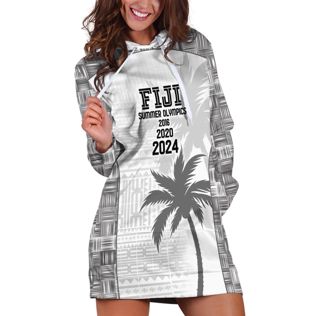 Custom Fiji Rugby Hoodie Dress History Champions World Cup 7s - White