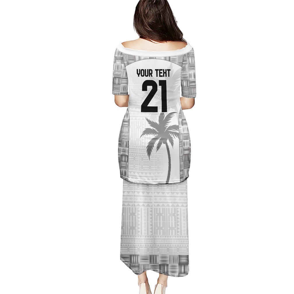 Custom Fiji Rugby Puletasi History Champions World Cup 7s - White