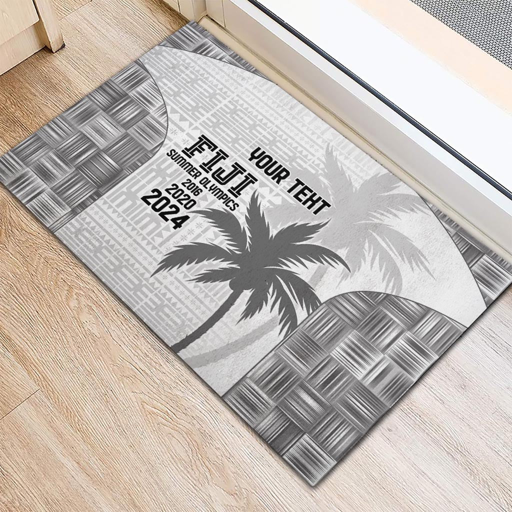 Custom Fiji Rugby Rubber Doormat History Champions World Cup 7s - White