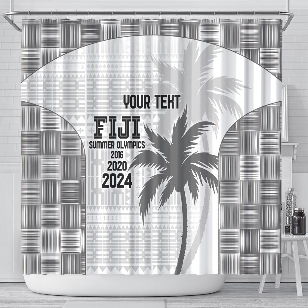 Custom Fiji Rugby Shower Curtain History Champions World Cup 7s - White