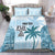 Custom Fiji Rugby Bedding Set History Champions World Cup 7s - Bllue