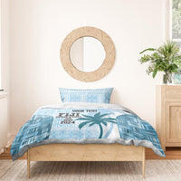 Custom Fiji Rugby Bedding Set History Champions World Cup 7s - Bllue