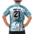 Custom Fiji Rugby Family Matching Mermaid Dress and Hawaiian Shirt History Champions World Cup 7s - Bllue