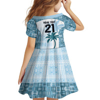 Custom Fiji Rugby Family Matching Summer Maxi Dress and Hawaiian Shirt History Champions World Cup 7s - Bllue LT9 - Polynesian Pride