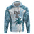 Custom Fiji Rugby Hoodie History Champions World Cup 7s - Bllue