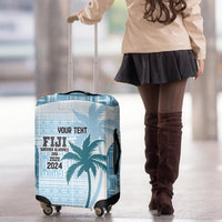 Custom Fiji Rugby Luggage Cover History Champions World Cup 7s - Bllue